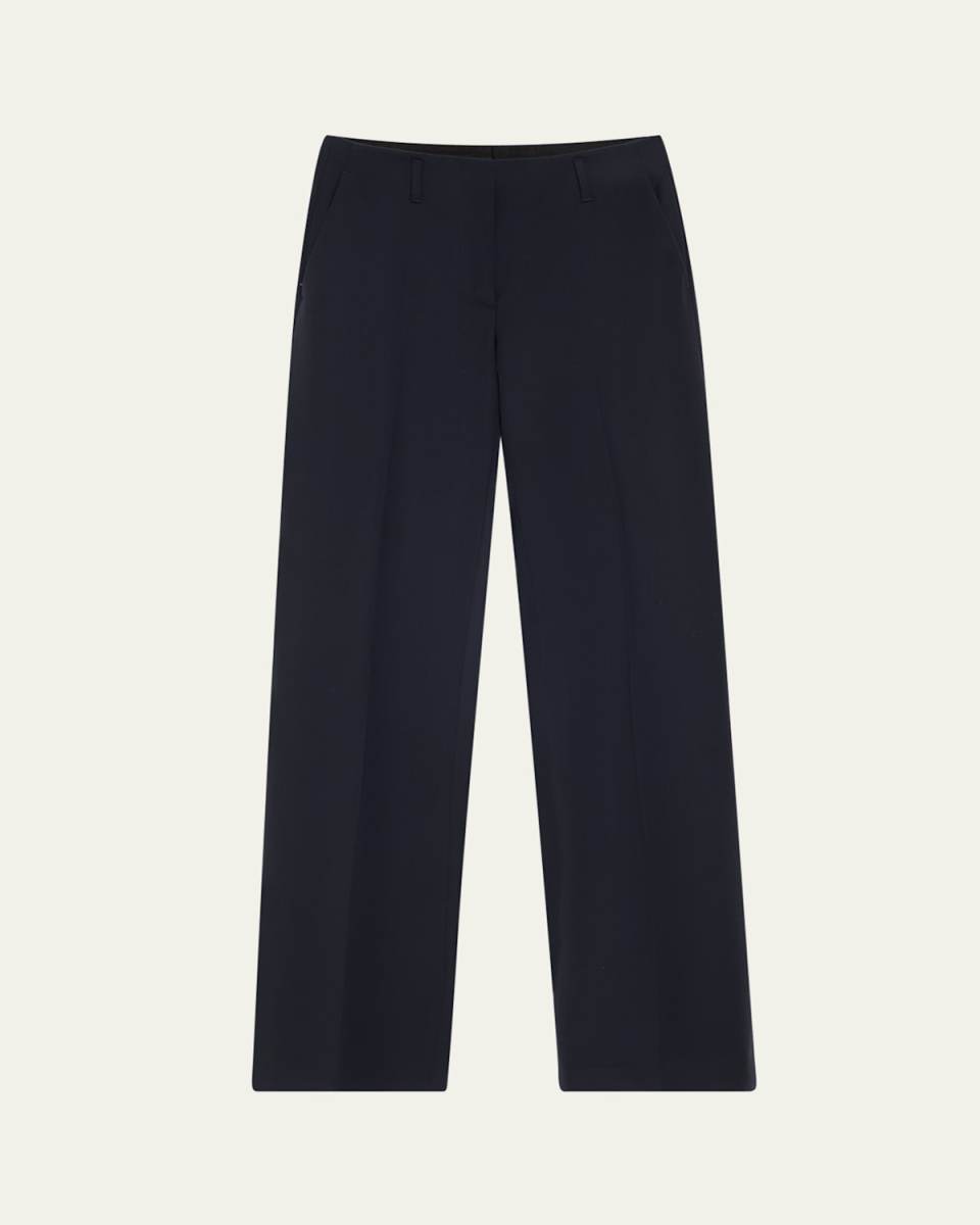 Parchia Bis Straight Leg Wool Pants